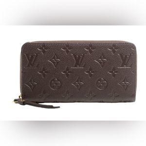 Louis Vuitton Monogram Empreinte Zippy Wallet in Terre